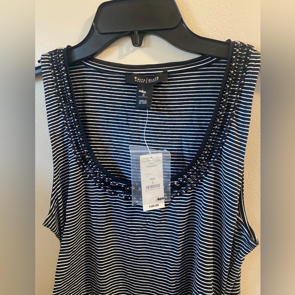 White House Black market Striped tank